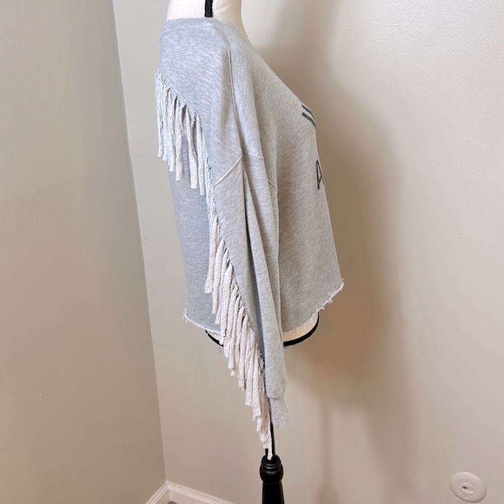 NWT Wildfox Ophelia raw fringe detail cut off sweatshirt - Picture 8 of 13